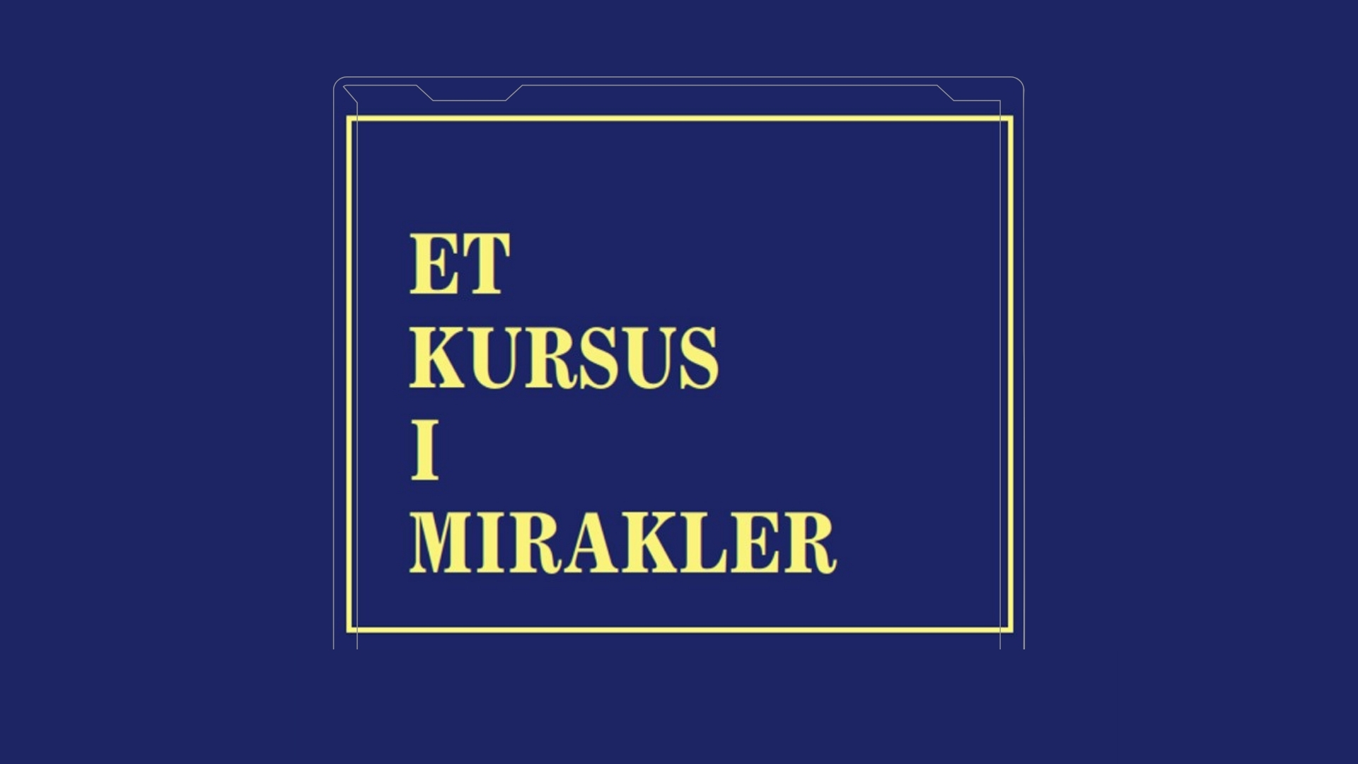 Borgerdrevet fællesskab: Studiegruppe omkring værket ”Et kursus i mirakler”