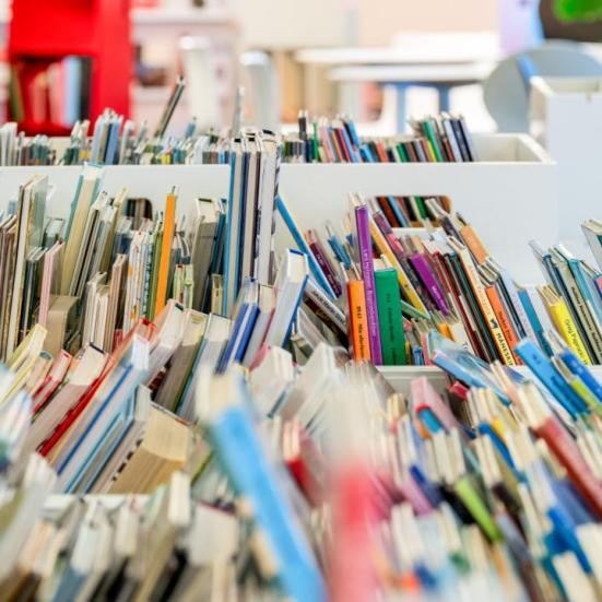 Fotografi af bogsalg