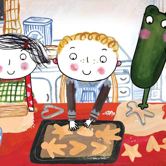 Billede fra tegnefilmen Rita og Krokodille: Jul