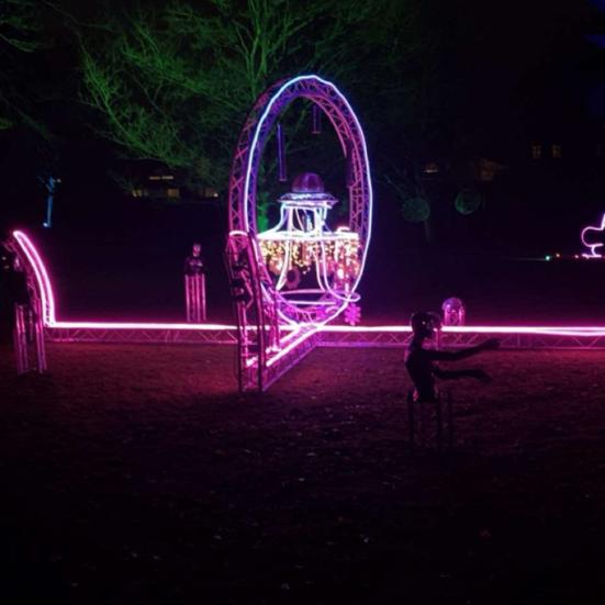 Fotografi af lysskulptur