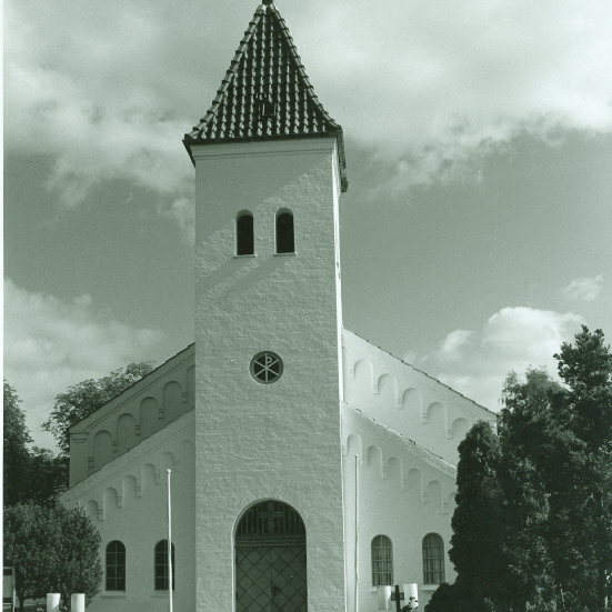 Fotografi af kirken på Filadelfia