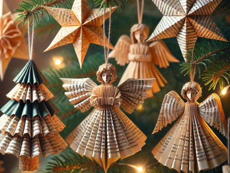 Julepynt af gamle bøger