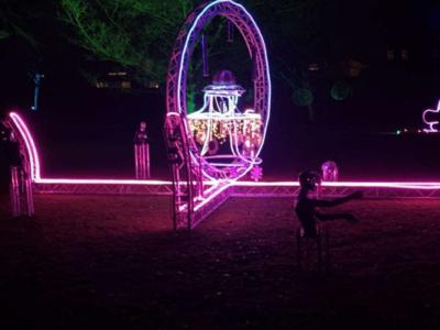 Fotografi af lysskulptur