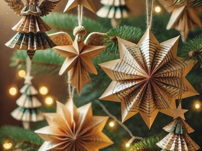 Julepynt af gamle bøger