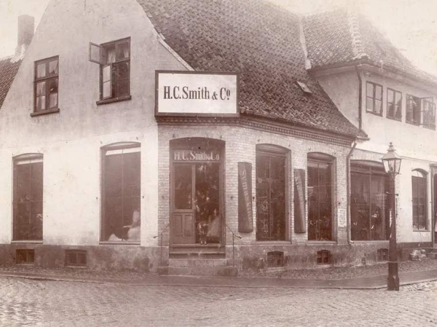 Fotografi af Storgade 21 fra omkring 1890