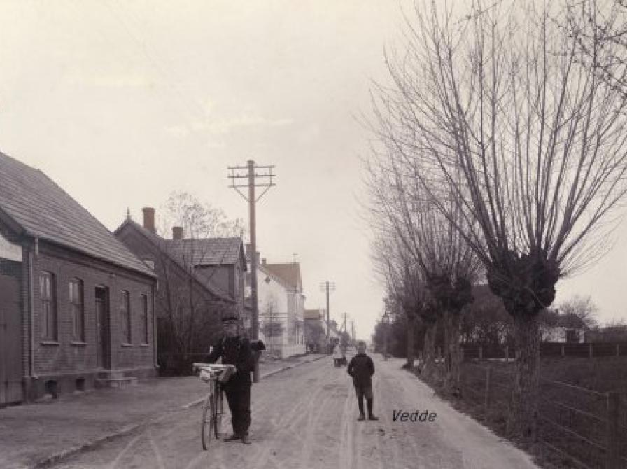foto af postkort fra Vedde 1913